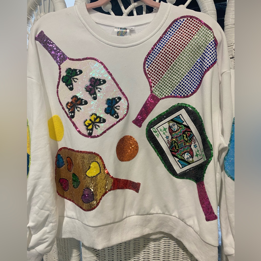 Euc Queen Of Sparkles Pickleball Sweatshirt
